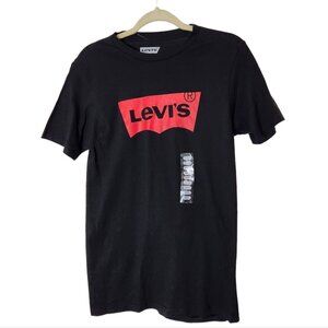 Levi's Logo Tee Black And Red Small FLAW